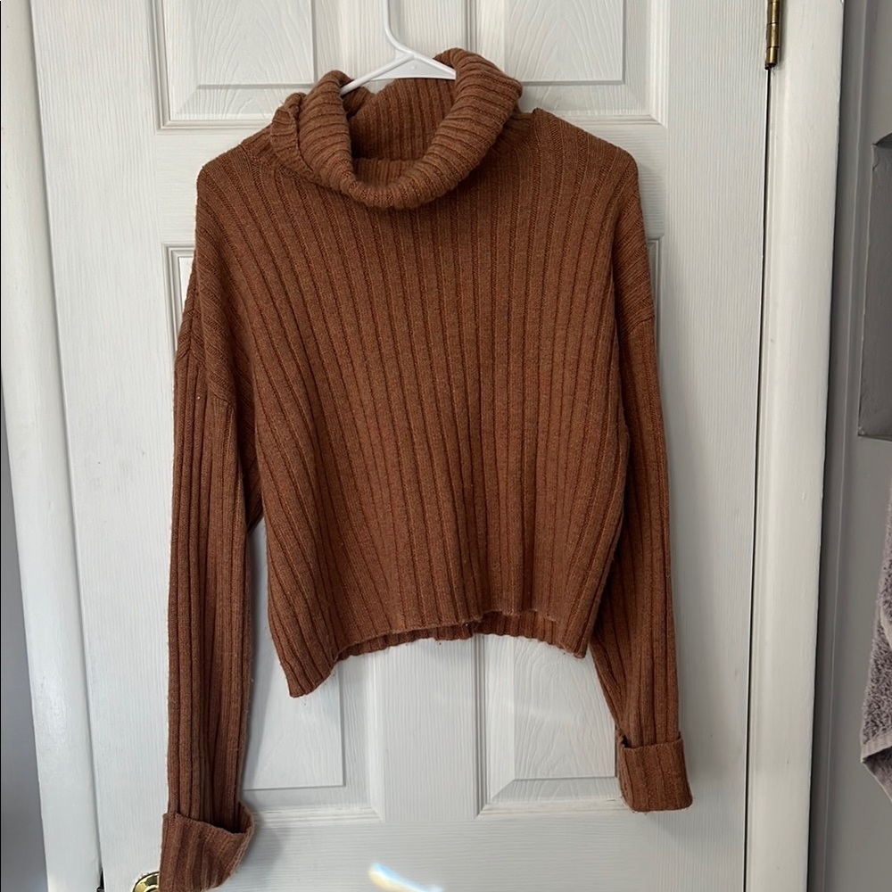 Cozy Brown Turtleneck Sweater